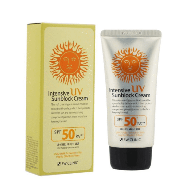 3w clinic intensive Uv sunblock cream spf50 Pa+++ – 70ml